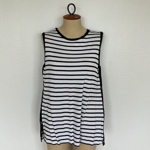 BAILEY44 Striped Black & White Top Size M